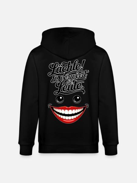 Always smiling - Stanley/Stella CULTIVATOR  Unisex Organic Hooded Jacket - black