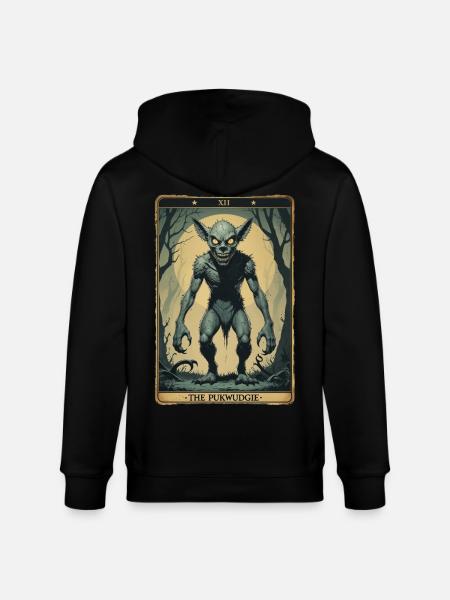 The Pukwudgie Mythological Creatures - Stanley/Stella CULTIVATOR Unisex Organic Hooded Jacket - black