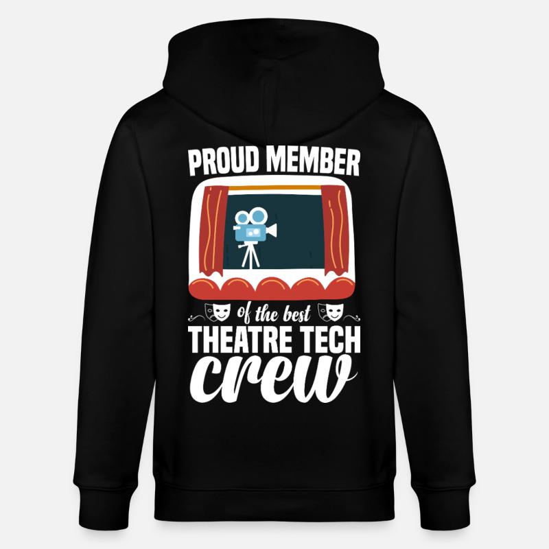 Theatertechniker, Bühnenarbeiter, Theaternerd - Stanley/Stella Unisex Bio-Kapuzenjacke CULTIVATOR  - Schwarz