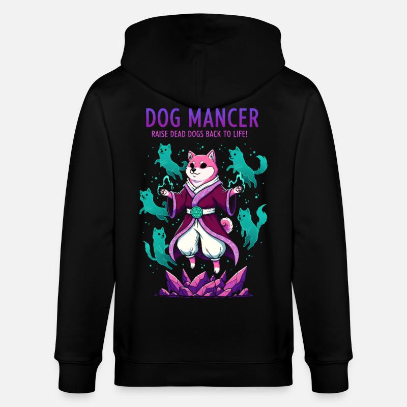 Hundemancer Hundezauberer zieht Geisthunde groß - Stanley/Stella Unisex Bio-Kapuzenjacke CULTIVATOR  - Schwarz