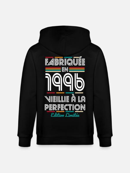 1996 – Made – Aged to perfection - Stanley/Stella CULTIVATOR Unisex Organic Hooded Jacket - black