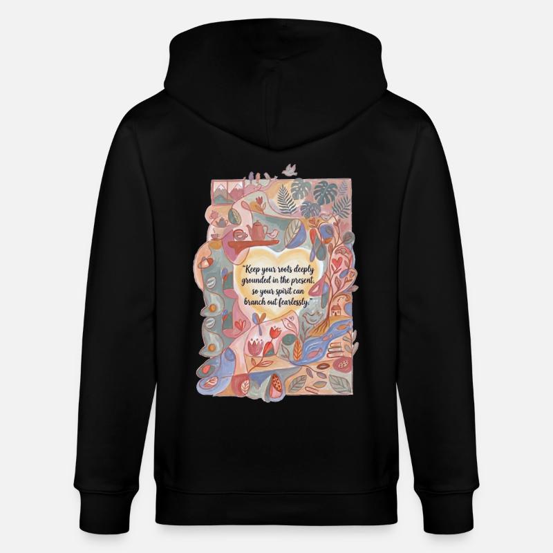 Profondément ancré dans le présent - Veste à capuche bio CULTIVATOR Stanley/Stella Unisexe - noir