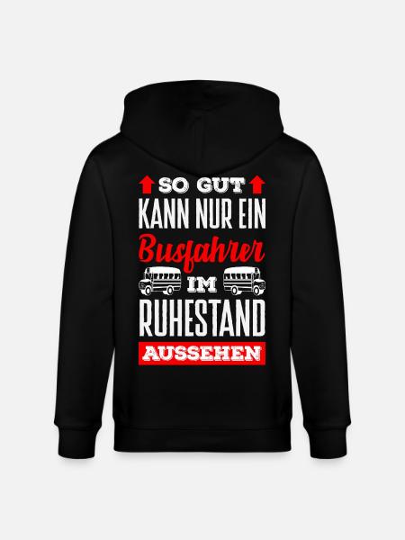 Busfahrer Im Ruhestand Aussehen - Stanley/Stella Unisex Bio-Kapuzenjacke CULTIVATOR  - Schwarz