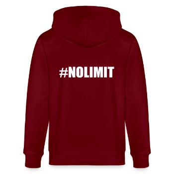 No limit - Stanley/Stella Unisex Bio-Kapuzenjacke CULTIVATOR  - Burgunderrot - Hinten - Anna (173cm)