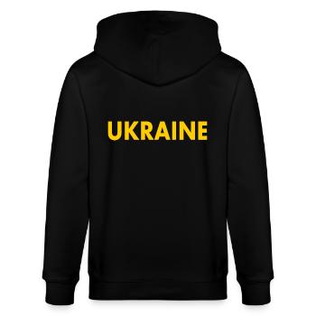 Ukraine - Veste à capuche bio CULTIVATOR Stanley/Stella Unisexe - noir - Dos - Anna (173cm)