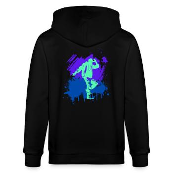 Dancer - Stanley/Stella Unisex Bio-Kapuzenjacke CULTIVATOR  - Schwarz - Hinten - Anna (173cm)