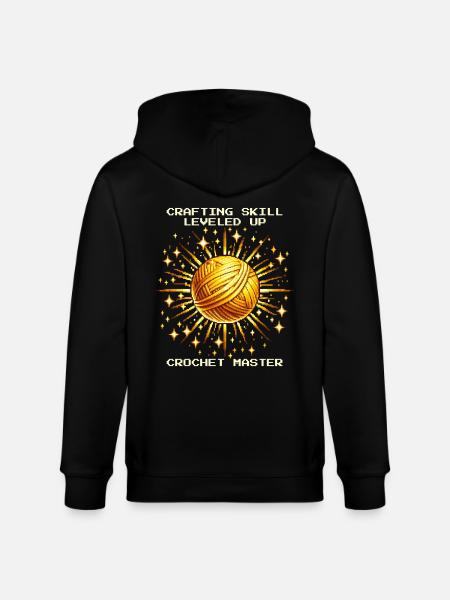Crochet Skill Level Up | Master Handmade Wool - Stanley/Stella CULTIVATOR  Unisex Organic Hooded Jacket - black