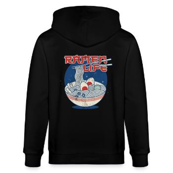 Ramen Life - Veste à capuche bio CULTIVATOR Stanley/Stella Unisexe - noir - Dos - Anna (173cm)