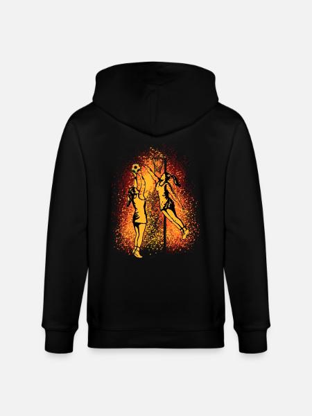 Korfball Women - Stanley/Stella CULTIVATOR  Unisex Organic Hooded Jacket - black