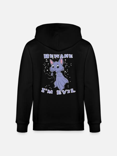 Cute Bat Halloween - Stanley/Stella CULTIVATOR Unisex Organic Hooded Jacket - black