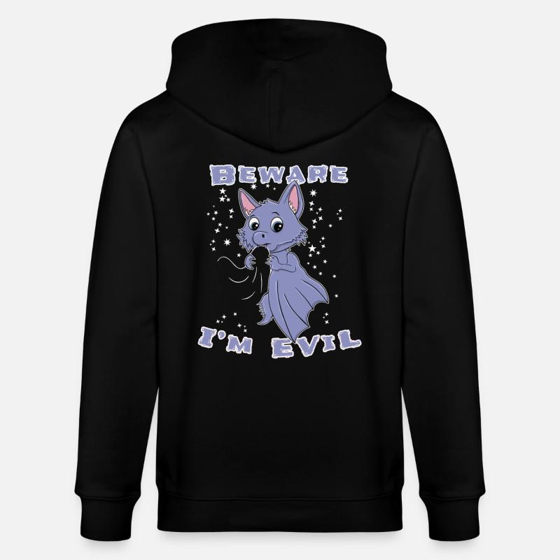 Chauve-souris mignonne Halloween - Veste à capuche bio CULTIVATOR Stanley/Stella Unisexe - noir