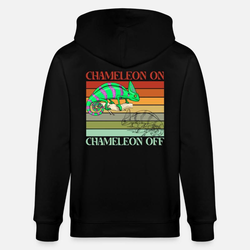 Caméléon sur Caméléon off - Veste à capuche bio CULTIVATOR Stanley/Stella Unisexe - noir