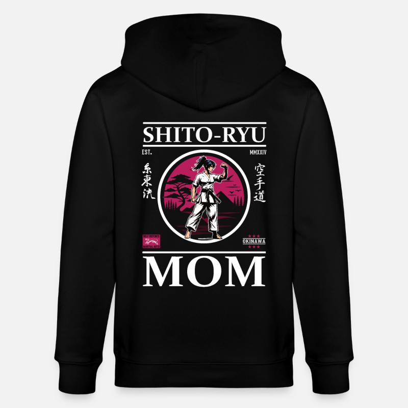 Maman Karaté Shito-Ryu - Veste à capuche bio CULTIVATOR Stanley/Stella Unisexe - noir