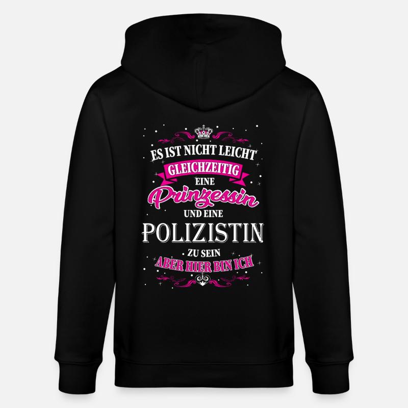 Policière et princesse - Veste à capuche bio CULTIVATOR Stanley/Stella Unisexe - noir