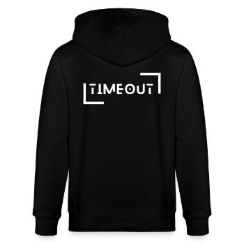 Timeout - Stanley/Stella Unisex Bio-Kapuzenjacke CULTIVATOR  - Schwarz - Hinten - Anna (173cm)