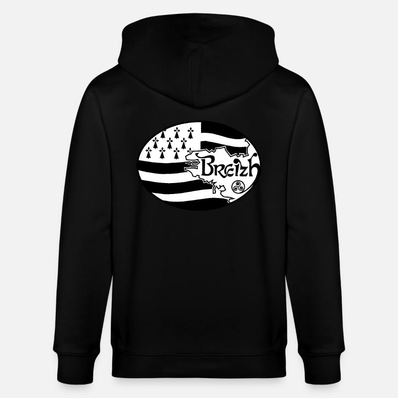Flagge Großbritannien authentisch - Stanley/Stella Unisex Bio-Kapuzenjacke CULTIVATOR  - Schwarz