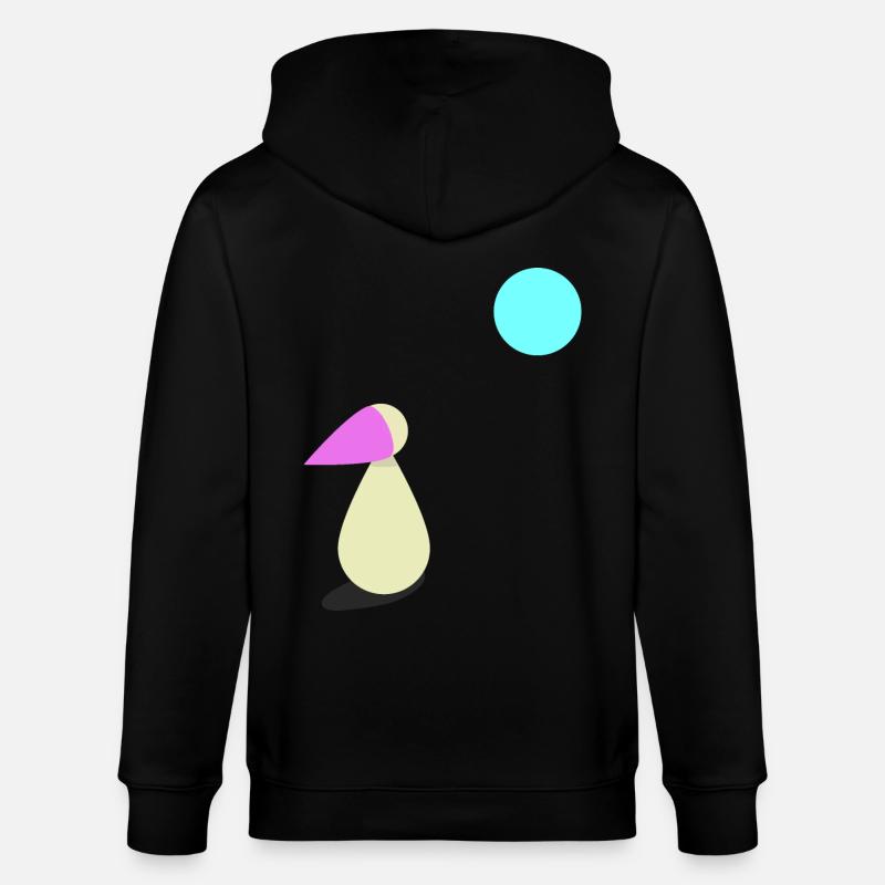 Sehnsucht Mondschein Geschenk - Stanley/Stella Unisex Bio-Kapuzenjacke CULTIVATOR  - Schwarz