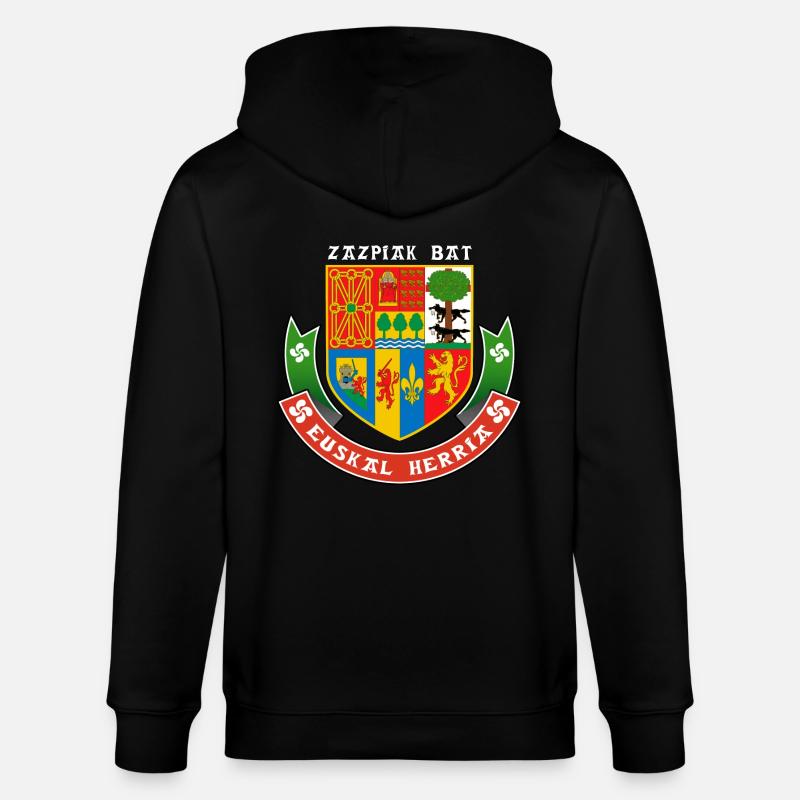Euskal Herria - Pays Basque 91 - Veste à capuche bio CULTIVATOR Stanley/Stella Unisexe - noir