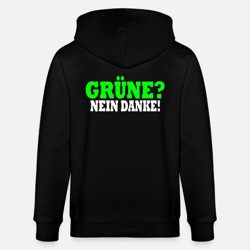 grüne nein danke - Stanley/Stella Unisex Bio-Kapuzenjacke CULTIVATOR - Schwarz