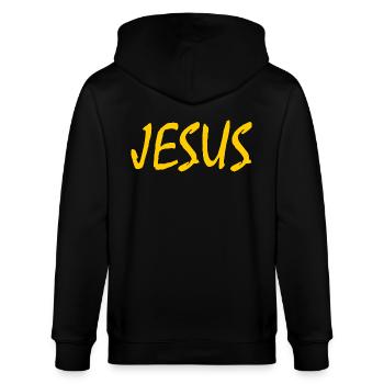 Jesus - Veste à capuche bio CULTIVATOR Stanley/Stella Unisexe - noir - Dos - Anna (173cm)