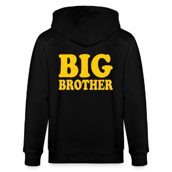 Big brother - Stanley/Stella Unisex Bio-Kapuzenjacke CULTIVATOR  - Schwarz - Hinten - Anna (173cm)
