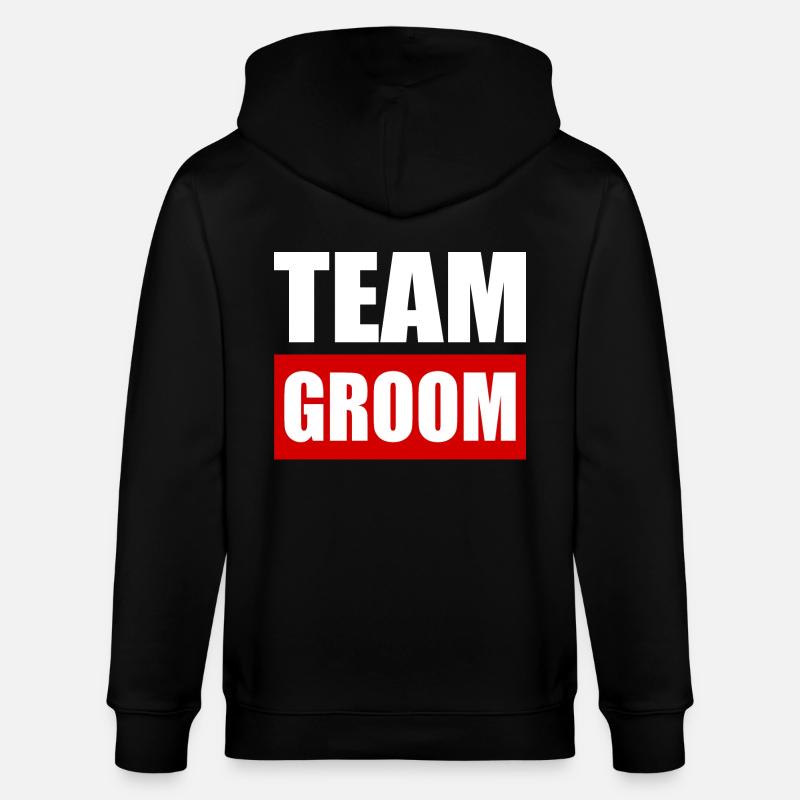 Team groom - Stanley/Stella Unisex Bio-Kapuzenjacke CULTIVATOR  - Schwarz