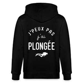 Plongée Je peux pas j ai plongée sous marine - Veste à capuche bio CULTIVATOR Stanley/Stella Unisexe - noir - Dos - Anna (173cm)