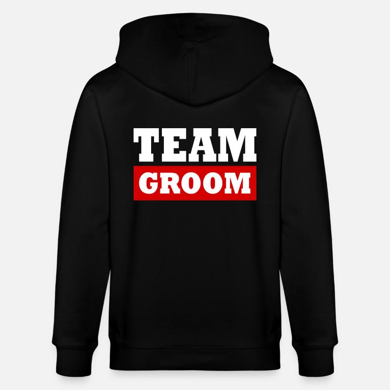 Team groom - Stanley/Stella CULTIVATOR  Unisex Organic Hooded Jacket - black