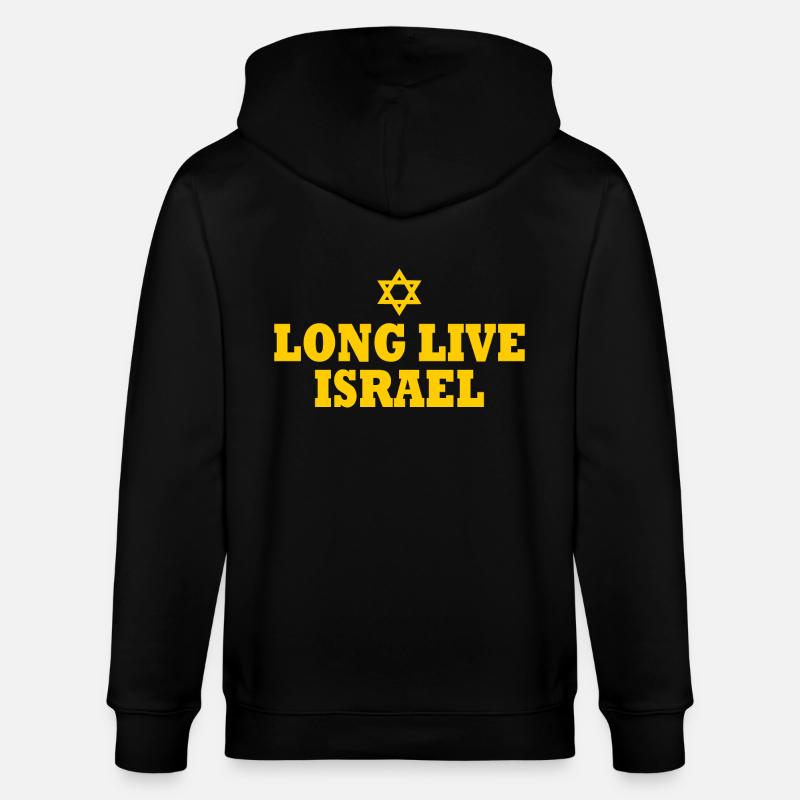Long live israel - Stanley/Stella Unisex Bio-Kapuzenjacke CULTIVATOR  - Schwarz