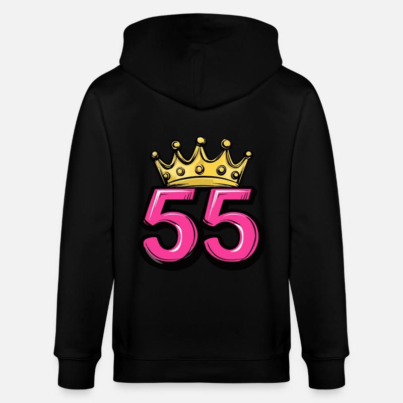 Couronne à 55 chiffres - Veste à capuche bio CULTIVATOR Stanley/Stella Unisexe - noir