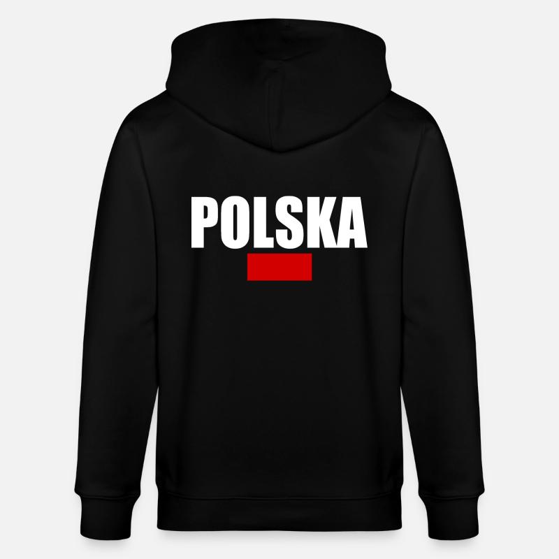 Polen - Stanley/Stella Unisex Bio-Kapuzenjacke CULTIVATOR  - Schwarz