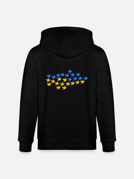 Ukraine - Stanley/Stella CULTIVATOR Unisex Organic Hooded Jacket - black