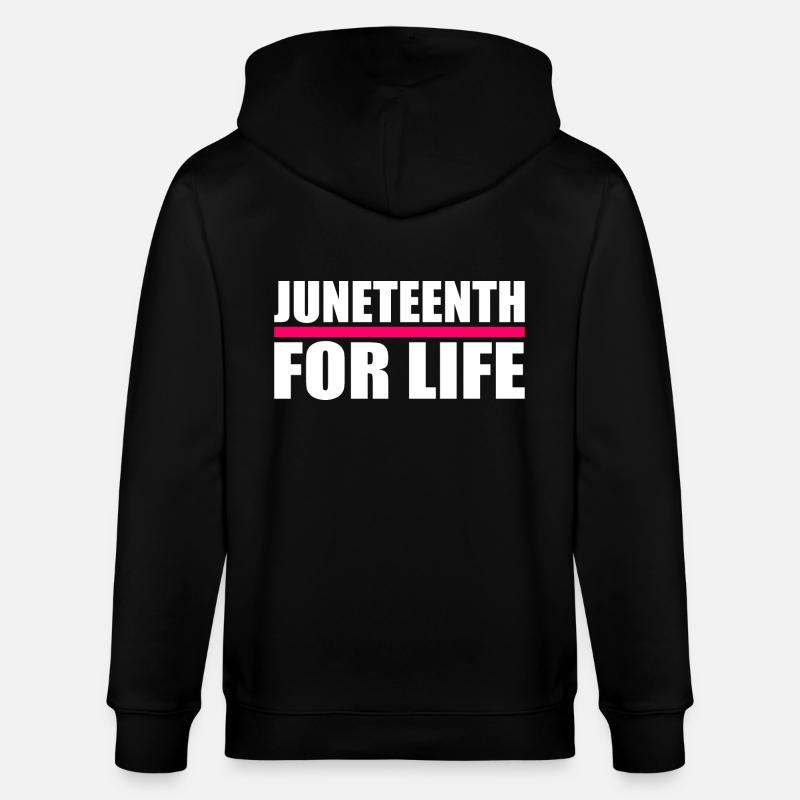 juneteenth - Stanley/Stella Unisex Bio-Kapuzenjacke CULTIVATOR  - Schwarz