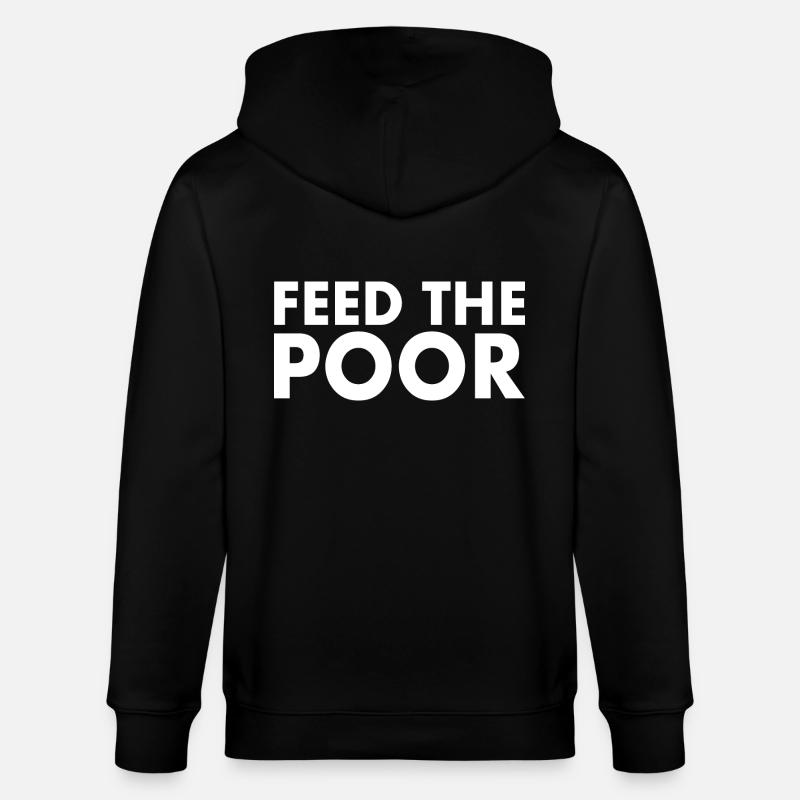 Feed the poor - Stanley/Stella Unisex Bio-Kapuzenjacke CULTIVATOR  - Schwarz