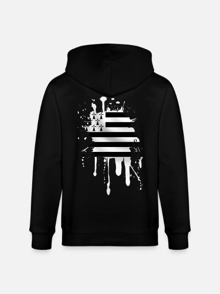 breizh brittany 16 - Stanley/Stella CULTIVATOR  Unisex Organic Hooded Jacket - black