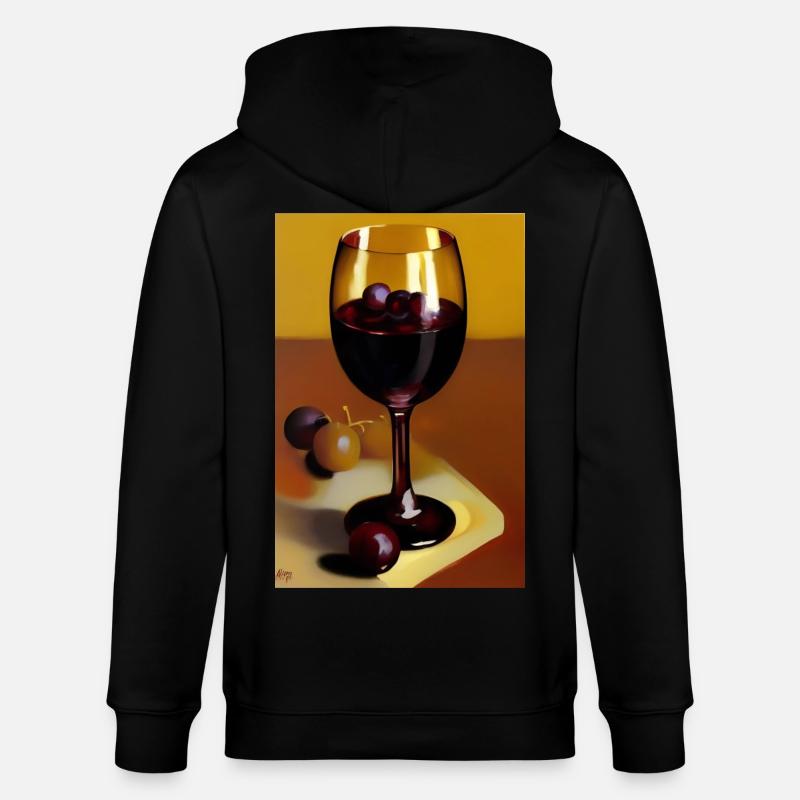 Wein Trinker - Stanley/Stella Unisex Bio-Kapuzenjacke CULTIVATOR  - Schwarz