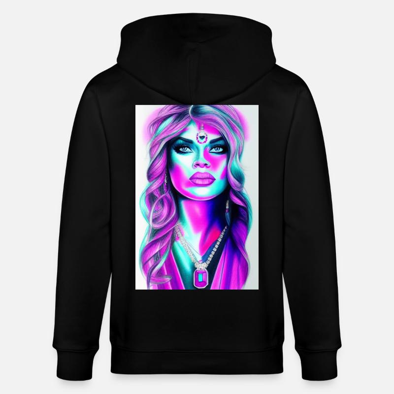 Femme avec des bijoux - Veste à capuche bio CULTIVATOR Stanley/Stella Unisexe - noir