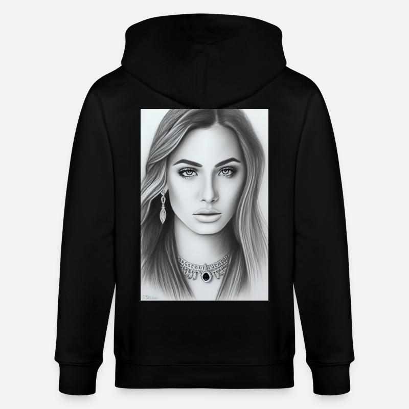 Femme avec des bijoux - Veste à capuche bio CULTIVATOR Stanley/Stella Unisexe - noir