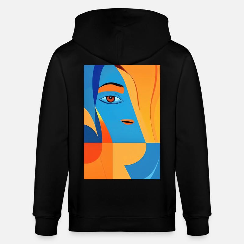 Abstrakte Kunst - Stanley/Stella Unisex Bio-Kapuzenjacke CULTIVATOR  - Schwarz