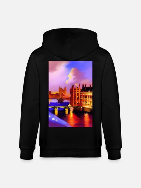 Ponts à Londres - Veste à capuche bio CULTIVATOR Stanley/Stella Unisexe - noir