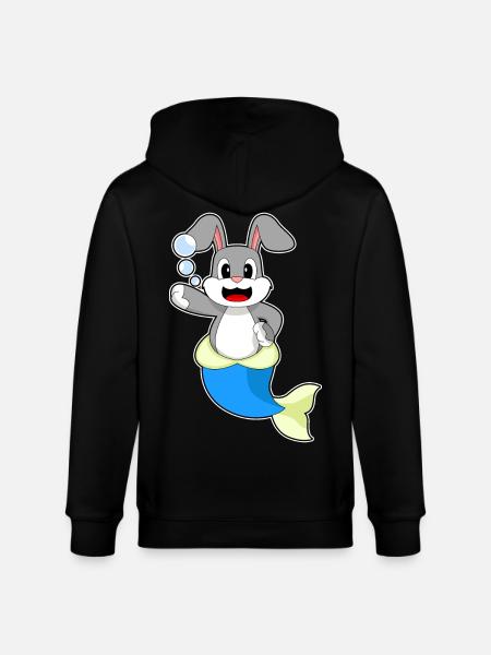 Sirène lapin - Veste à capuche bio CULTIVATOR Stanley/Stella Unisexe - noir