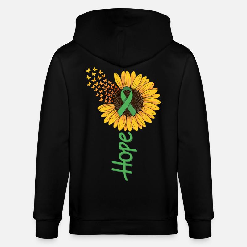 Sonnenblume schmetterlinge  - Stanley/Stella Unisex Bio-Kapuzenjacke CULTIVATOR  - Schwarz