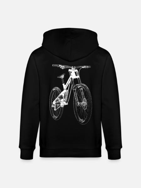 Bike Xray - Stanley/Stella CULTIVATOR  Unisex Organic Hooded Jacket - black