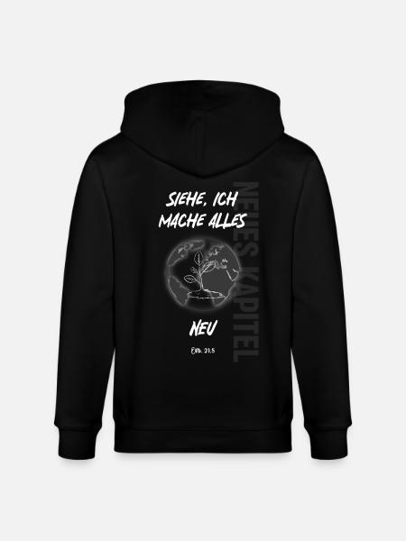 Siehe, ich mache alles neu - Stanley/Stella Unisex Bio-Kapuzenjacke CULTIVATOR  - Schwarz