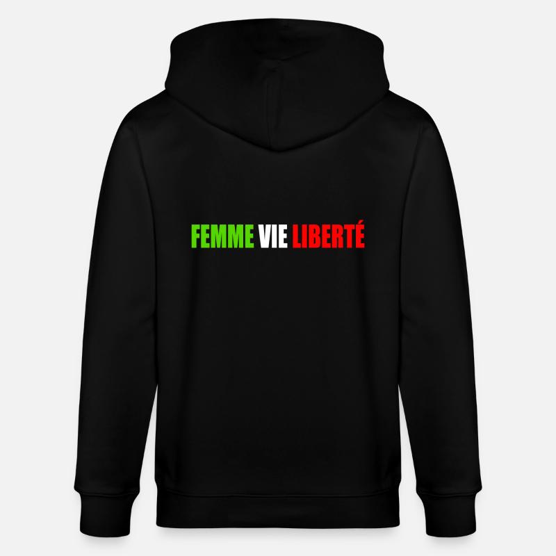 Femme vie liberté - Veste à capuche bio CULTIVATOR Stanley/Stella Unisexe - noir