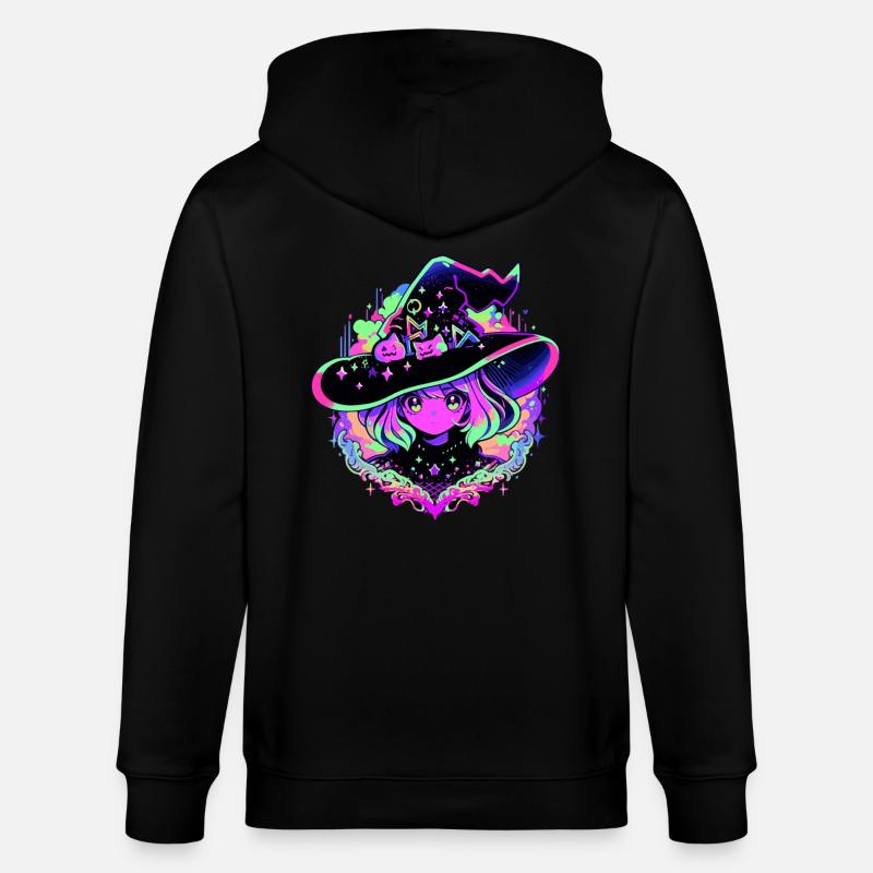 Fille sorcière néon - Veste à capuche bio CULTIVATOR Stanley/Stella Unisexe - noir