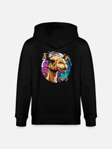 Graffiti Kamel Style - Stanley/Stella Unisex Bio-Kapuzenjacke CULTIVATOR  - Schwarz