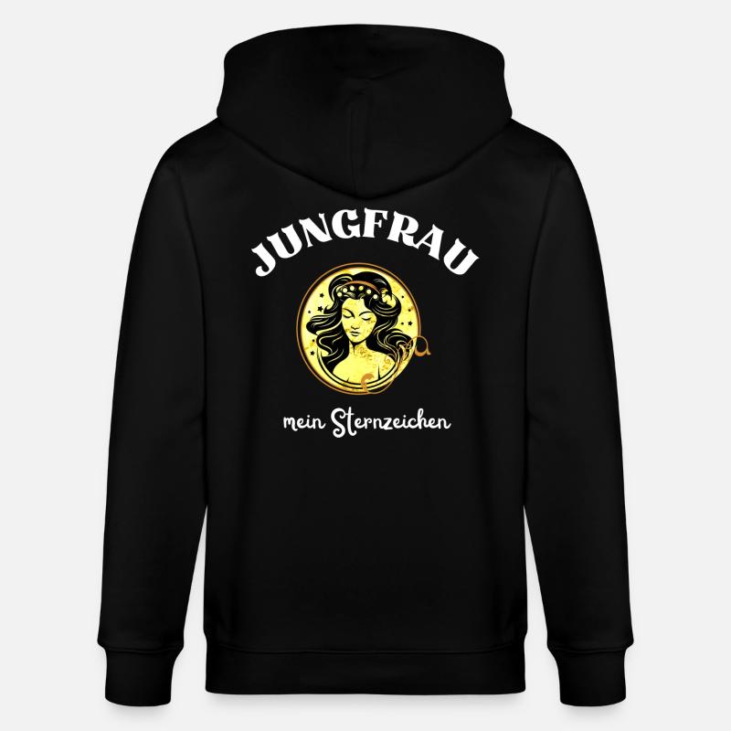 Sternzeichen Jungfrau - Stanley/Stella Unisex Bio-Kapuzenjacke CULTIVATOR  - Schwarz