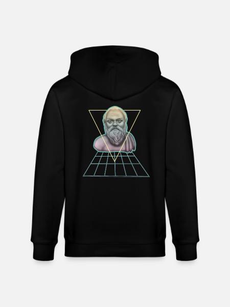 Socrates Greek Philosopher Modern - Stanley/Stella CULTIVATOR  Unisex Organic Hooded Jacket - black