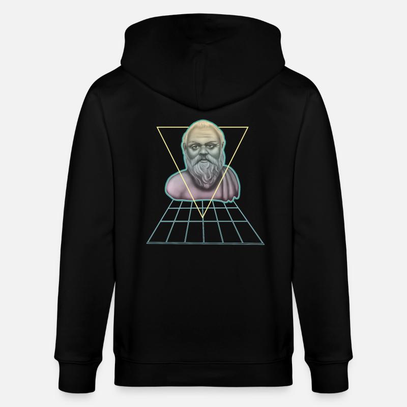 Socrate Philosophe grec moderne - Veste à capuche bio CULTIVATOR Stanley/Stella Unisexe - noir